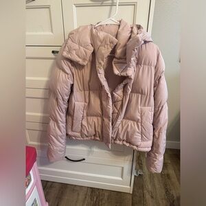lululemon athletica Pink Fawn Cropped wunder Puff Jacket